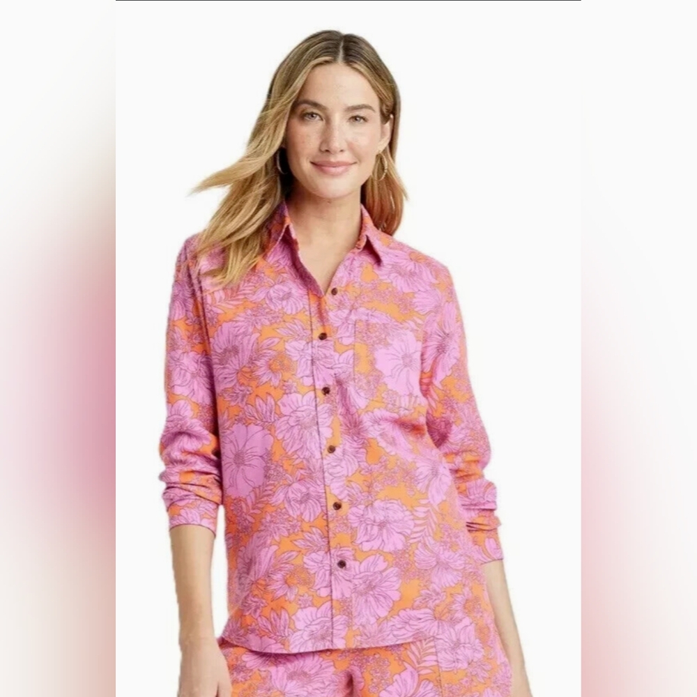 Universal Thread Linen Blend Blouse - Picture 1 of 10